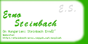 erno steinbach business card